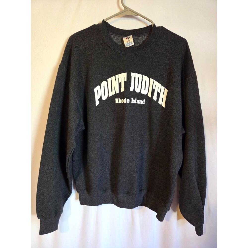 Vintage Point Judith Rhode Island Crewneck Sweatshirt Gray Jerzees Men’s Large
